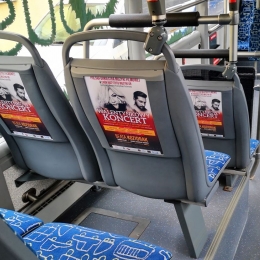 Reklama na siedzeniach w autobusie